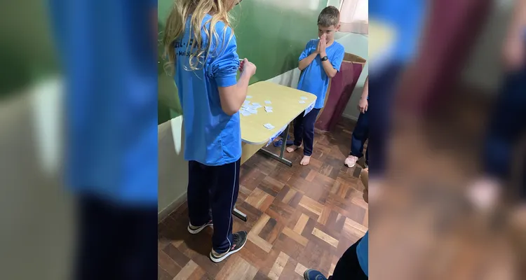 Confira os registros em sala de aula.