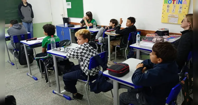 Trabalho contou com diversificados momentos em sala de aula.