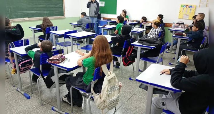 Trabalho contou com diversificados momentos em sala de aula.