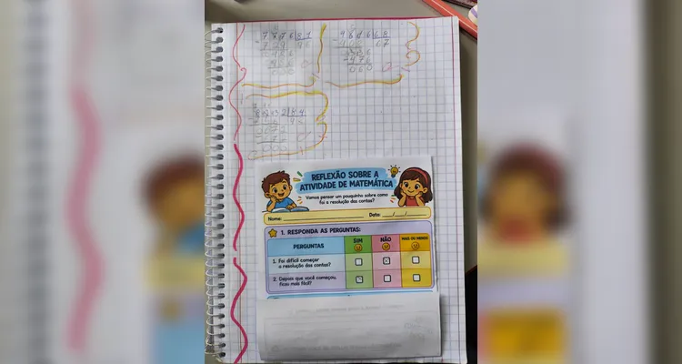 Confira os registros do trabalho em sala de aula.
