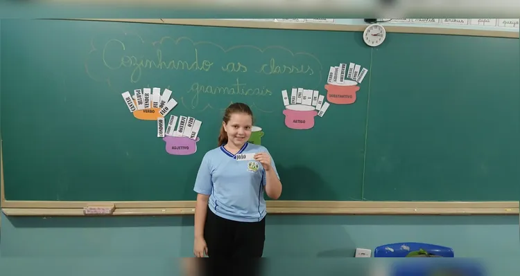 Veja os registros em sala de aula.