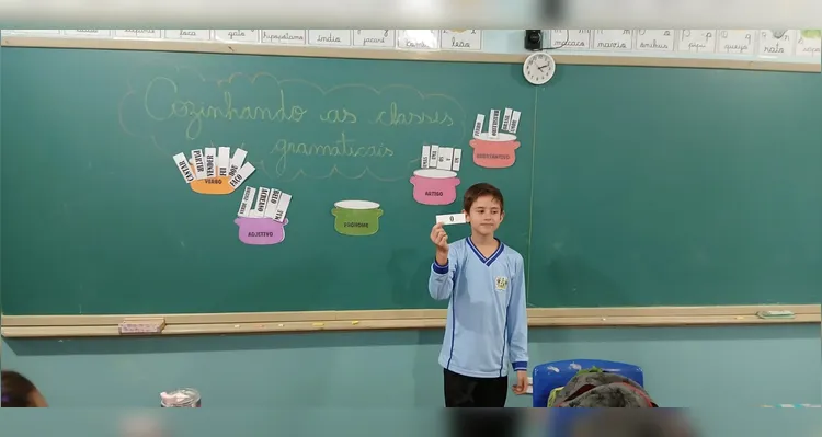 Veja os registros em sala de aula.