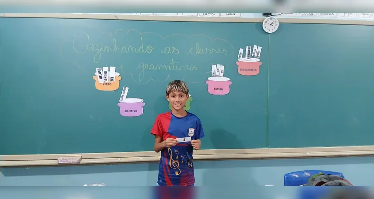 Veja os registros em sala de aula.