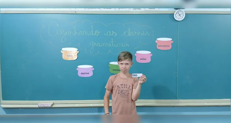 Veja os registros em sala de aula.