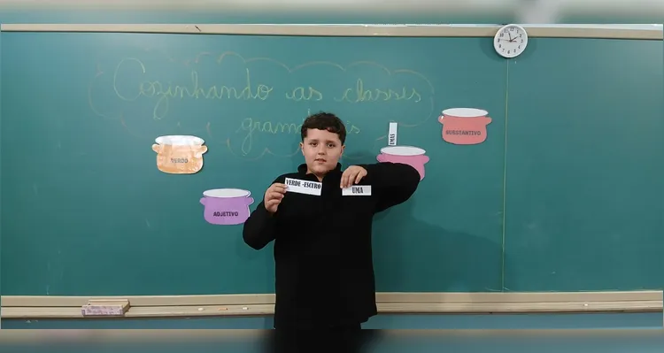 Veja os registros em sala de aula.