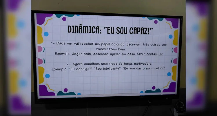 Confira os registros do trabalho em sala de aula.