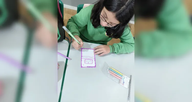 Confira os registros do trabalho em sala de aula.