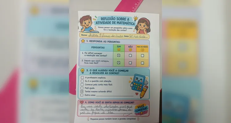 Confira os registros do trabalho em sala de aula.