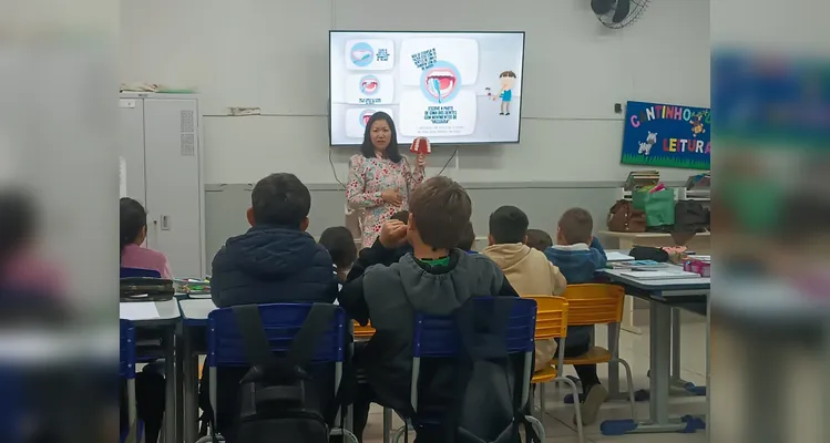 Confira os registros do trabalho em sala de aula.