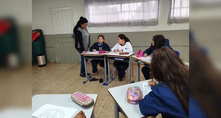 Confira os registros do trabalho em sala de aula.