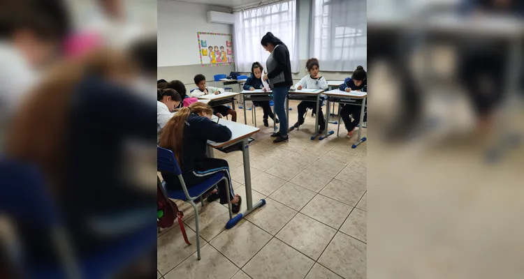 Confira os registros do trabalho em sala de aula.