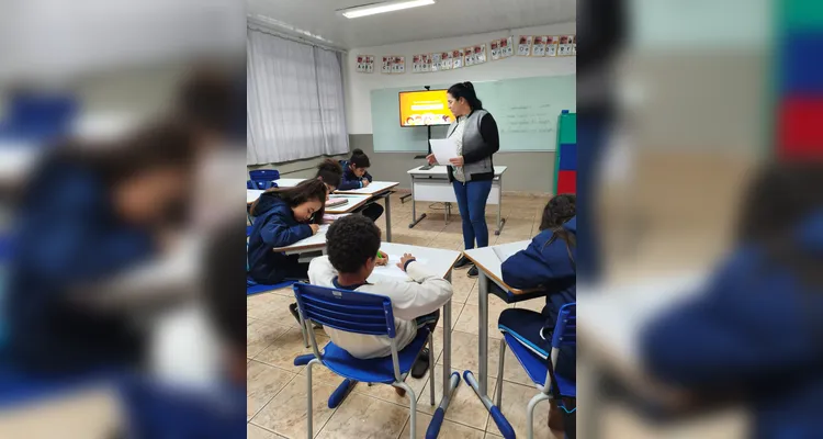 Confira os registros do trabalho em sala de aula.