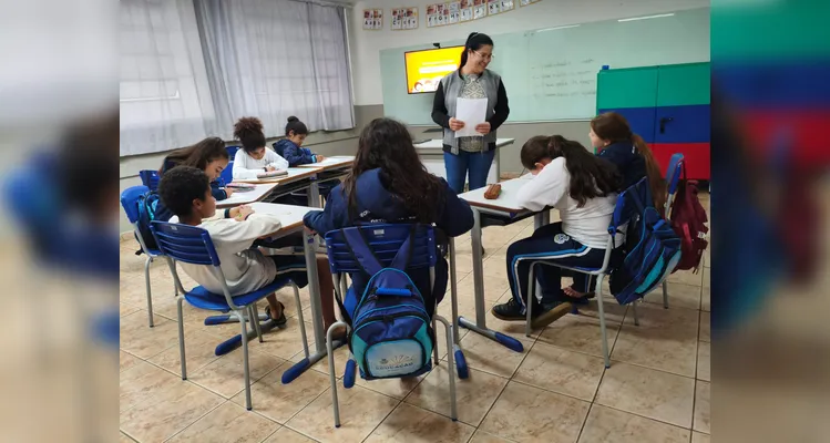 Confira os registros do trabalho em sala de aula.
