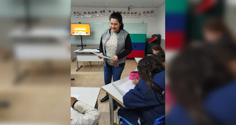 Confira os registros do trabalho em sala de aula.