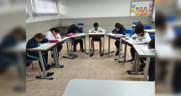 Confira os registros do trabalho em sala de aula.