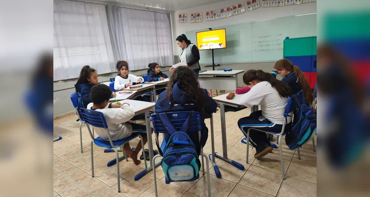Confira os registros do trabalho em sala de aula.