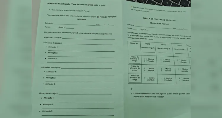 Confira os registros da proposta em sala de aula.