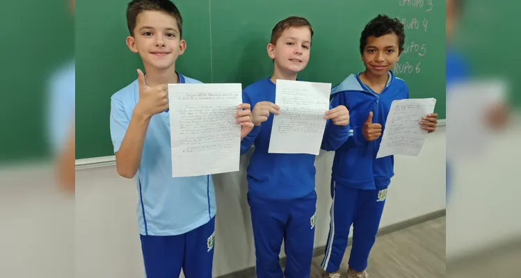 Confira os registros da proposta em sala de aula.