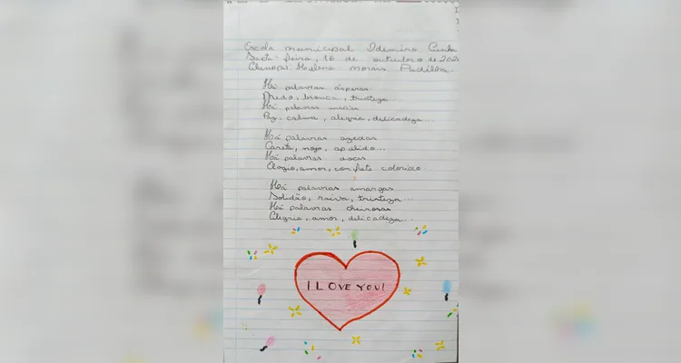 Veja os registros em sala de aula.