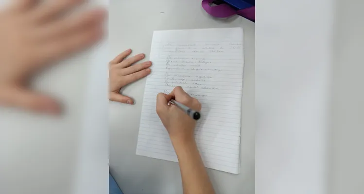 Veja os registros em sala de aula.