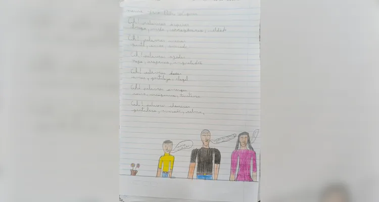 Veja os registros em sala de aula.