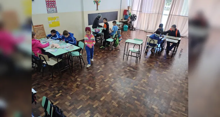 Confira os registros do trabalho em sala de aula.