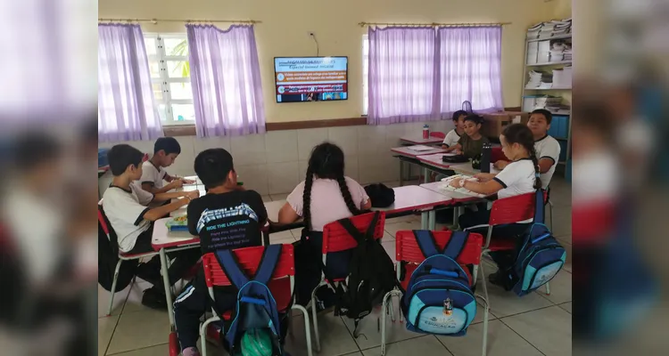 Confira os registros do trabalho em sala de aula.