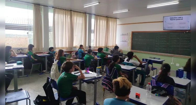 Confira os registros em sala de aula.