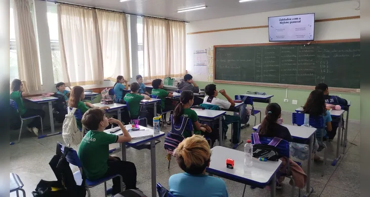 Confira os registros em sala de aula.
