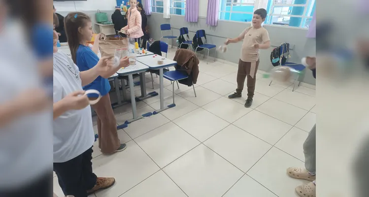 Confira os registros da proposta em sala de aula.
