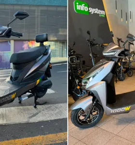 Scooter elétrica da Evon que será revendida pela InfoSystem Smart em Ponta Grossa e Prudentópolis