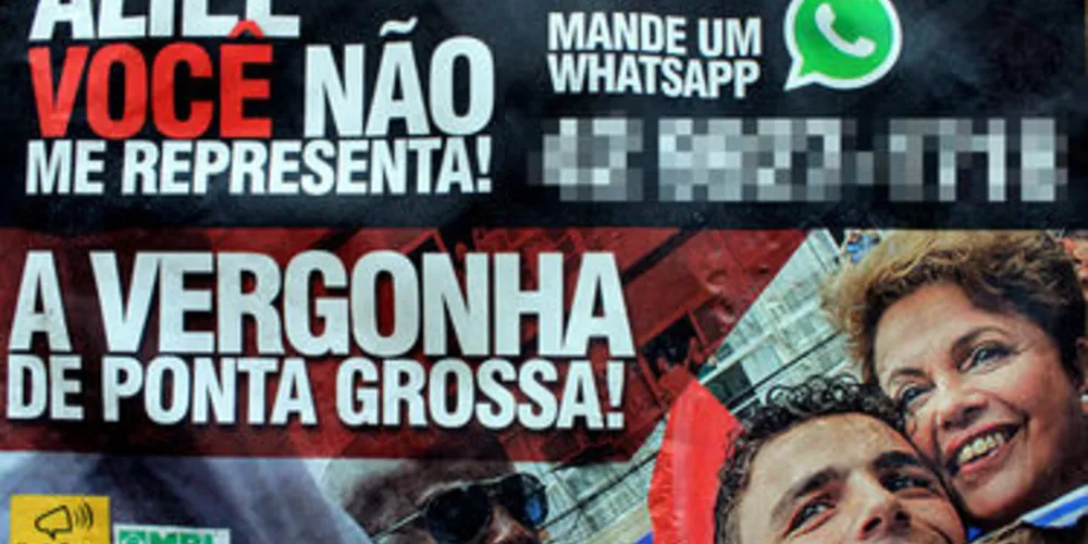 Panfletos foram distribuídos nas ruas de Ponta Grossa