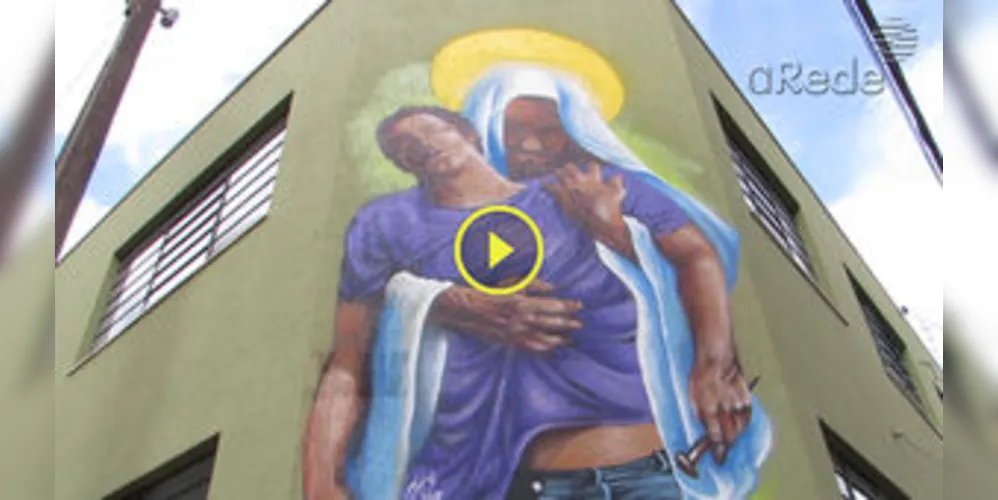 Imagem ilustrativa da imagem Grafite em salão paroquial é solução contra vândalos