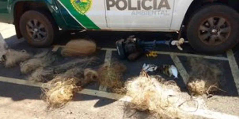 Polícia Ambiental realizou a prisão de três pessoas em Teixeira Soares