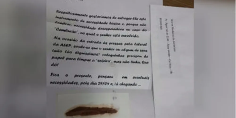 Envelopes foram entregues nesta quarta-feira (27) na Alep