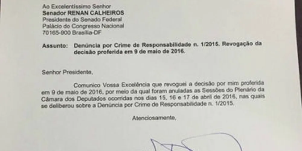 Waldir Maranhão revogou a decisão tomada na manhã de ontem