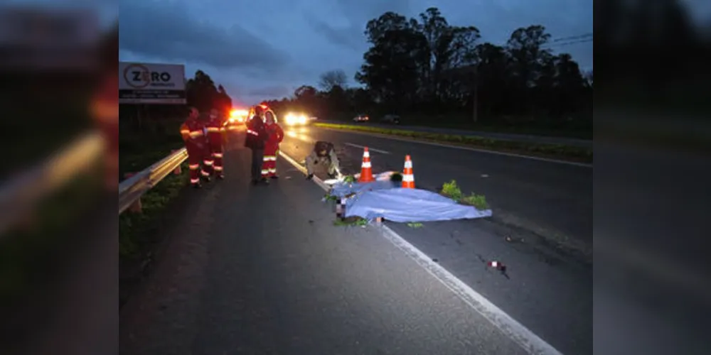 Imagem ilustrativa da imagem Homem morre na BR-376 atropelado por caminhão