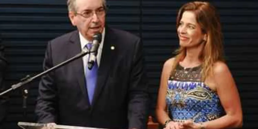 O deputado afastado Eduardo Cunha, presidente da Câmara dos Deputados, e sua mulher, a jornalista Cláudia Cruz