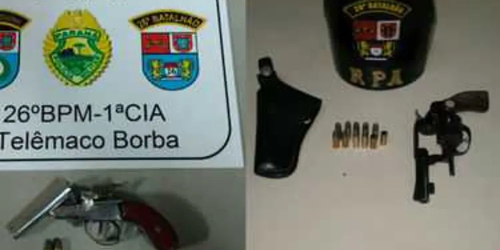 Imagem ilustrativa da imagem PM de Telêmaco apreende duas armas em 24h