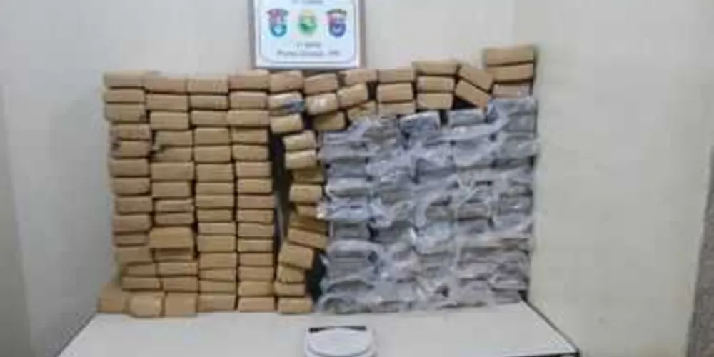 128 kg de maconha foram apreendidos na operação policial