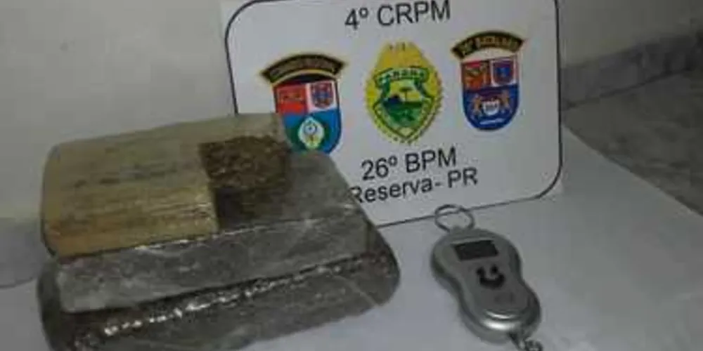 Droga foi apreendida em Reserva