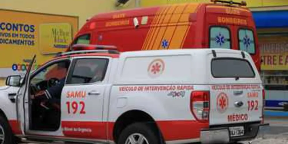 Trabalhador recebeu apoio médico do Samu e Siate