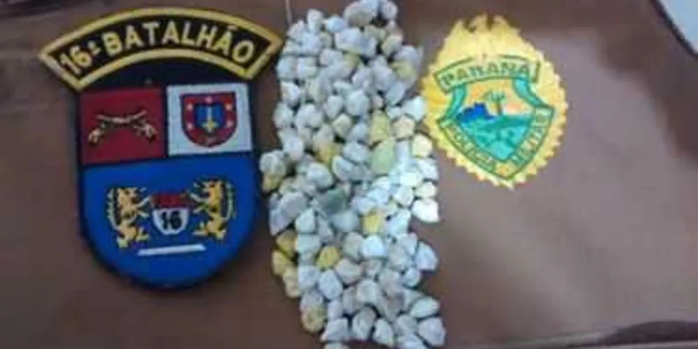 150 pedras de crack foram apreendidas em Prudentópolis