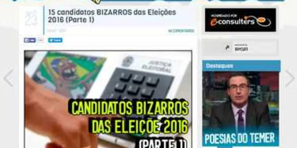Imagem ilustrativa da imagem Site reúne nomes ‘bizarros’ das eleições de 2016