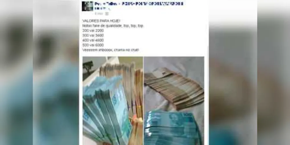 Imagem ilustrativa da imagem Comércio de notas falsas é praticado livremente na web