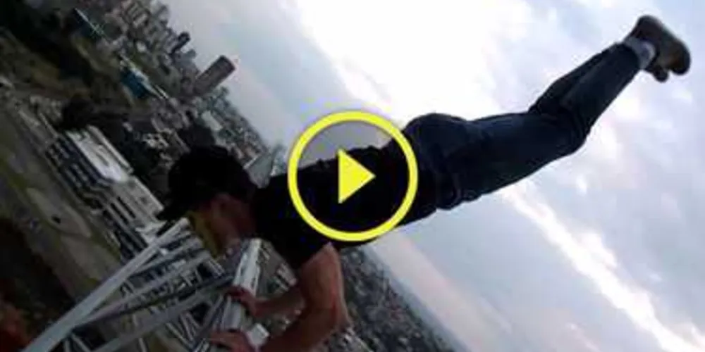 Imagem ilustrativa da imagem Jovens desafiam a morte fazendo acrobacias