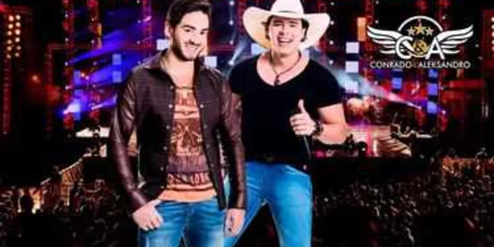 Conrado e Aleksandro cantam na abertura do evento