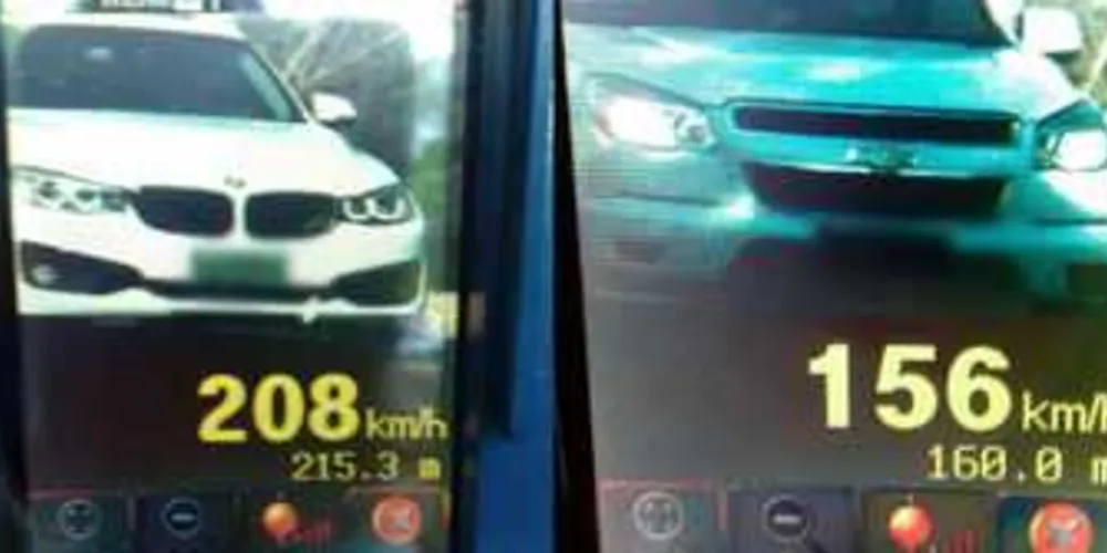 Carro foi flagrado a 208 km/h na BR-369