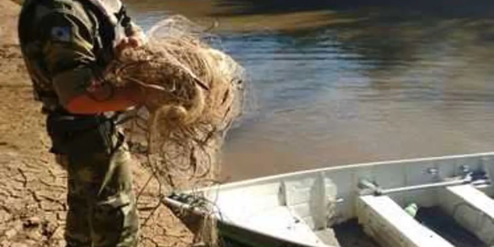 Polícia Ambiental prendeu suspeito de pesca predatória