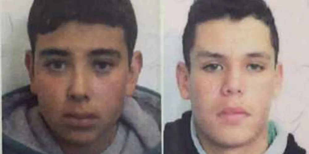 Willian (esq.) e Alexandre (dir.) estão desaparecidos desde a manhã de segunda